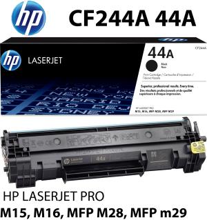 CF244A 44A  HP cartuccia toner nero copertura 1000 pagine per stampanti: HP LaserJet Pro M15a M15w M28a M28w